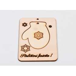 L963- Decupaj din lemn puzzle , Manusa 14x10 cm - 1 buc L963- Decupaj din lemn puzzle , Manusa 14x10 cm - 1 buc