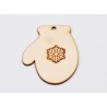 L963- Decupaj din lemn puzzle , Manusa 14x10 cm - 1 buc