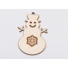 L964- Decupaj din lemn puzzle , Snowman 14x10 cm - 1 buc