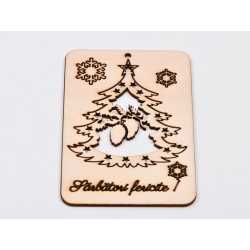 L968- Decupaj din lemn puzzle, Brad 14x10 cm - 1 buc L968- Decupaj din lemn puzzle, Brad 14x10 cm - 1 buc