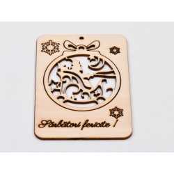 L969- Decupaj din lemn puzzle, Santa`s Slade 14x10 cm - 1 buc L969- Decupaj din lemn puzzle, Santa`s Slade 14x10 cm - 1 buc