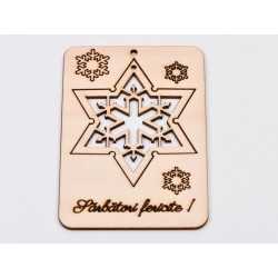 L970- Decupaj din lemn puzzle, Star 14x10 cm - 1 buc L970- Decupaj din lemn puzzle, Star 14x10 cm - 1 buc
