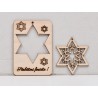 L970- Decupaj din lemn puzzle, Star 14x10 cm - 1 buc