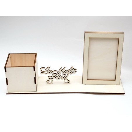 L030-Suport flori/Organizator birou cu rama foto si text 30x17x10cm 1buc