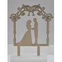 L286-Cake topper "Groom/Bride" 16x20cm 1buc