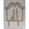 L286-Cake topper "Groom/Bride" 16x20cm 1buc