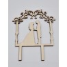 L286-Cake topper "Groom/Bride" 16x20cm 1buc