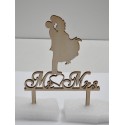 L282-Cake topper "Mr./Mrs." 13x18cm 1buc