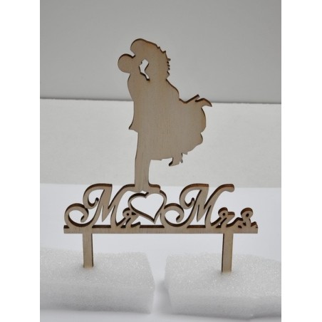 L282-Cake topper "Mr./Mrs." 13x18cm 1buc