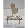 L282-Cake topper "Mr./Mrs." 13x18cm 1buc