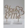 L284-Cake topper "You&Me" 17x19cm 1buc