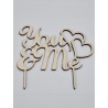 L284-Cake topper "You&Me" 17x19cm 1buc