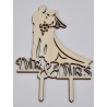 L287-Cake topper "Mr./Mrs." model 2 14x20cm 1buc