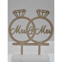 L285-Cake topper "Mrs./Mr." 16x18cm 1buc L285-Cake topper "Mrs./Mr." 16x18cm 1buc