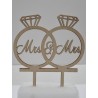 L285-Cake topper "Mrs./Mr." 16x18cm 1buc