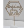 L277-Topper lemn "Wedding day" model 2 15x23cm 1buc