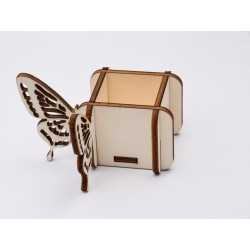 L042-Cutiuta din lemn cu fluture 10*7cm 1buc L042-Cutiuta din lemn cu fluture 10*7cm 1buc