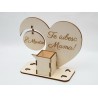 L017-Decoratiune 8 Martie inima 17x21cm 1buc