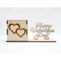 L014-Suport Flori/Organizator birou Valentine's Day cu text 9x10x22cm 1buc