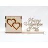 L014-Suport Flori/Organizator birou Valentine's Day cu text 9x10x22cm 1buc