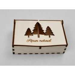 L266-Cutiuta din lemn cu doua compartimente Braduti 15x10cm 1buc L266-Cutiuta din lemn cu doua compartimente Braduti 15x10cm 1buc