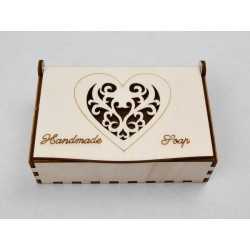 L264-Cutiuta din lemn Handamade Soap 15x10cm 1buc L264-Cutiuta din lemn Handamade Soap 15x10cm 1buc