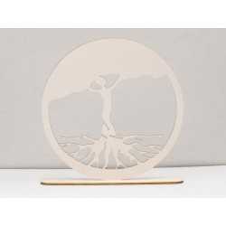 L1097-Decoratiune din lemn copacul vietii "Lady" cu suport diametru 15 cm 1buc L1097-Decoratiune din lemn copacul vietii "Lady" cu suport diametru 15 cm 1buc