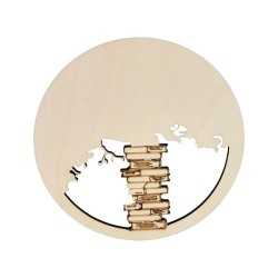L300-Decupaj blank "Universul cartilor" pentru licheni 20 cm 1 buc L300-Decupaj blank "Universul cartilor" pentru licheni 20 cm 1 buc