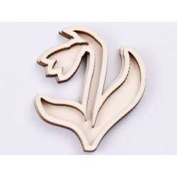 L495-Decupaj ghiocel lemn doua straturi pt licheni 5.5*5cm