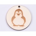 L498-Decupaj cerc lemn pinguin 5 cm