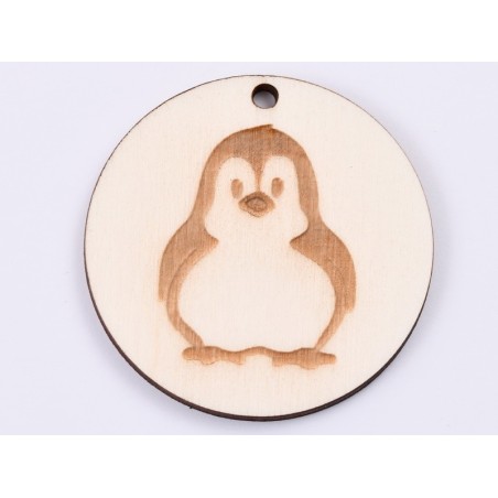 L498-Decupaj cerc lemn pinguin 5 cm