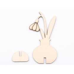 L1064-Decoratiune din lemn Ghiocel cu suport, 10x5.5cm - 1 buc L1064-Decoratiune din lemn Ghiocel cu suport, 10x5.5cm - 1 buc