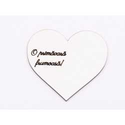 L1065-Decupaj inima MDF alb "O primavara frumoasa", 6x5cm - 1 buc L1065-Decupaj inima MDF alb "O primavara frumoasa", 6x5cm - 1 buc