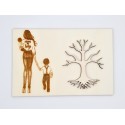 L149- Tablou lemn Copacul Vietii pentru licheni Mom of boys 13x20cm