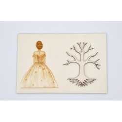 L156- Tablou lemn Copacul Vietii pentru licheni Printesa 20x30cm