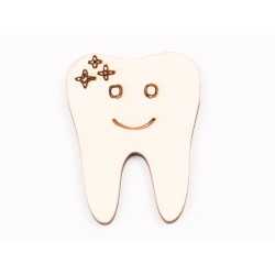 L1085-Decupaj dintisor lemn , 4.5x3.5 cm - 1 buc