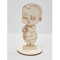 L258- Decupaj din lemn cu suport Baby Boss 22x10cm