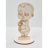 L258- Decupaj din lemn cu suport Baby Boss 22x10cm