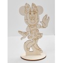 L246- Decupaj din lemn cu suport Minnie Mouse 25x15cm