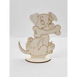 L254- Decupaj din lemn cu suport Lucky 101 Dalmatieni 22x20cm L254- Decupaj din lemn cu suport Lucky 101 Dalmatieni 22x20cm