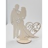 L256- Decupaj din lemn cu suport Indragostiti - Mr & Mrs 25x30cm