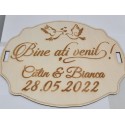 L289-Decoratiune nunta personalizabila 50x40 cm 1buc