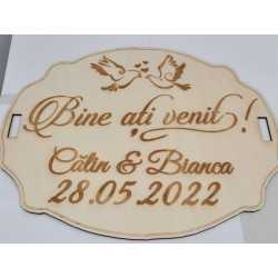 L289-Decoratiune nunta personalizabila 50x40 cm 1buc