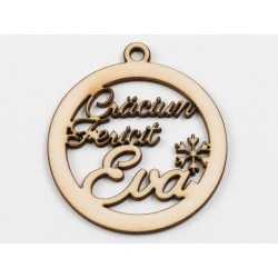 L987 -Glob lemn personalizat "Craciun Fericit " 8x7 cm -1 bucata L987 -Glob lemn personalizat "Craciun Fericit " 8x7 cm -1 bucata