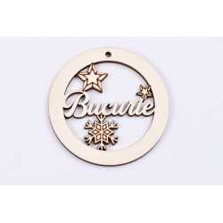 L326-Glob din lemn "Bucurie" 7 cm L326-Glob din lemn "Bucurie" 7 cm