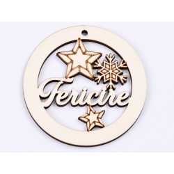 L334-Glob din lemn "Fericire " 7 cm L334-Glob din lemn "Fericire " 7 cm
