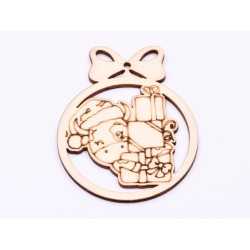 L940- Glob din lemn, Happy cow with gifts 10x8m - 1 buc