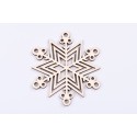 L380-Decoratiune din lemn snowflake 8 x 7 cm - 1 buc