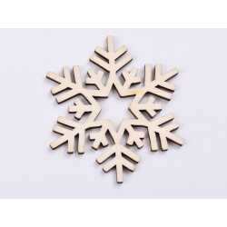 L419-Decoratiune din lemn Fulg de nea 8x8cm - 1 buc L419-Decoratiune din lemn Fulg de nea 8x8cm - 1 buc
