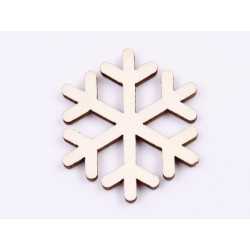 L852-Decupaj din lemn Fulg de nea 3.5 cm - 1 buc L852-Decupaj din lemn Fulg de nea 3.5 cm - 1 buc